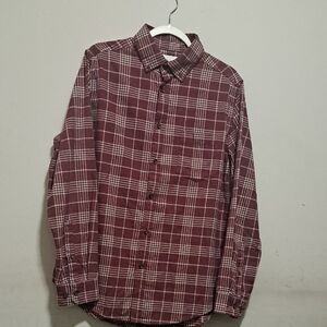 Goodfellow & Co Red and White Casual Button Down Shirt